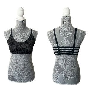 Vintage Mossimo Black Strappy Back Bralette Studded Dot Y2K Large